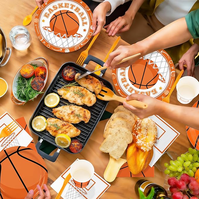 168PCS Basketball Party Supplies for Teenagers Sports Themed