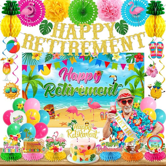 Beach Retirement Party Decorations Aloha Party Decorations includes