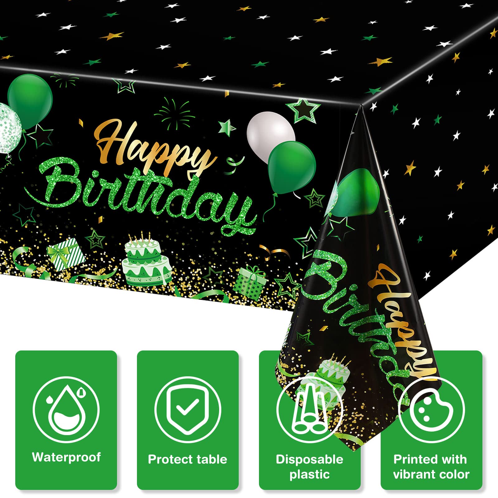 Breling 3 Pack Happy Birthday Tablecloths Happy Birthday Decoration