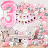 KatchOn, Large Pink Number 3 Balloon - 40 Inch | Mylar Foil Balloon
