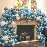 PartyWoo Metallic Light Blue Balloons 100 pcs Different Sizes of 18