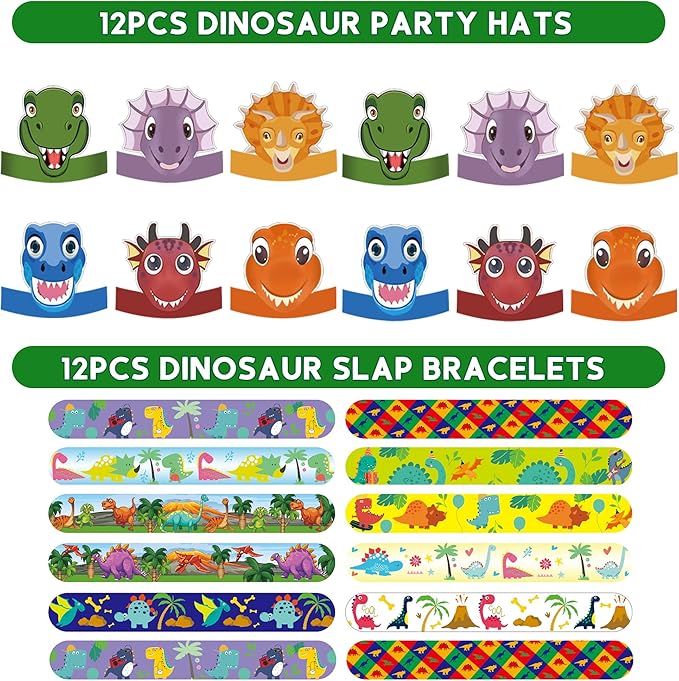 320PCS Dinosaur Birthday Party Decorations Favors Supplies Dino