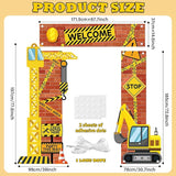 Construction Porch Sign Banner Construction Truck Party Hanging