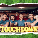 9 Pcs Football Party Decorations 'touchdown! ' LED Lights Sign Rugby