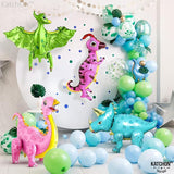 Large Pink Dinosaur Balloons for Birthday Party Pack of 4 Pastel