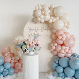 Gender Reveal Balloon Arch Kit 115Pcs Dusty Blue Blush Balloons