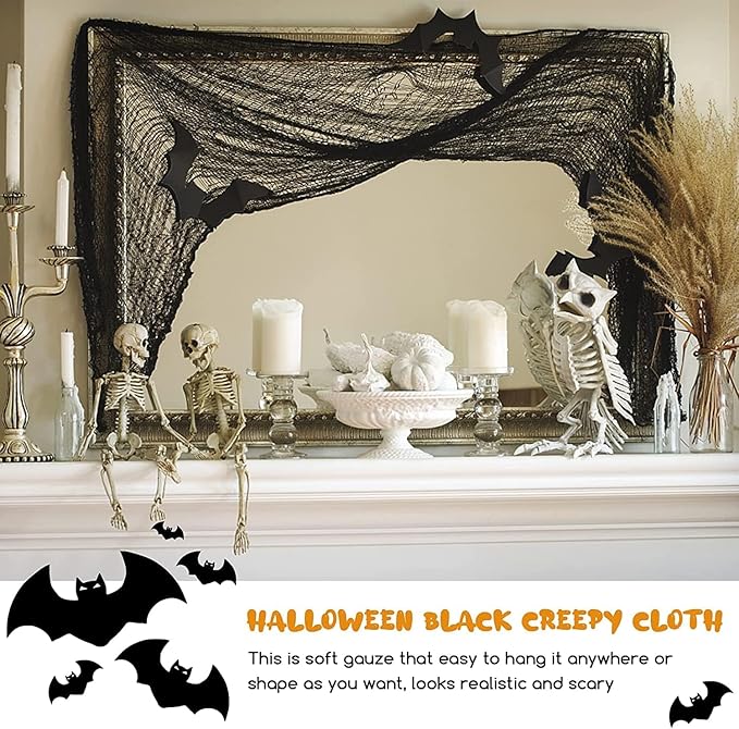 4 Pack Halloween Creepy Cloths Scary Spooky Cloth Creepy Gauze 30