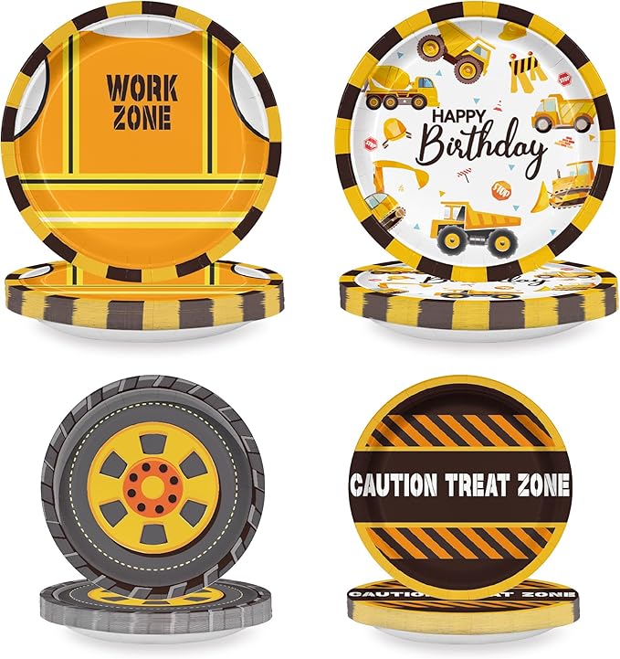 60PCS Construction Birthday Decorations for Boys kids Construction