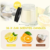 ACITHGL 36 Pcs 4oz Mini Mason Jar Candles Small Scented Candles Bulk