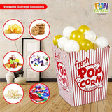 Fun Express Giant Popcorn Box Prop 3D Cardboard Stand Up Movie Night