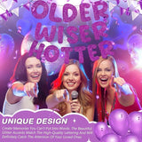 Fulmoon Set of 3 Pre Strung Older Wiser Hotter Glitter Banner Funny #1