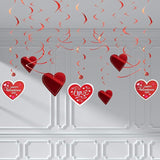 27 Pieces Valentines Day Swirl String Cutout Decoration Kit with