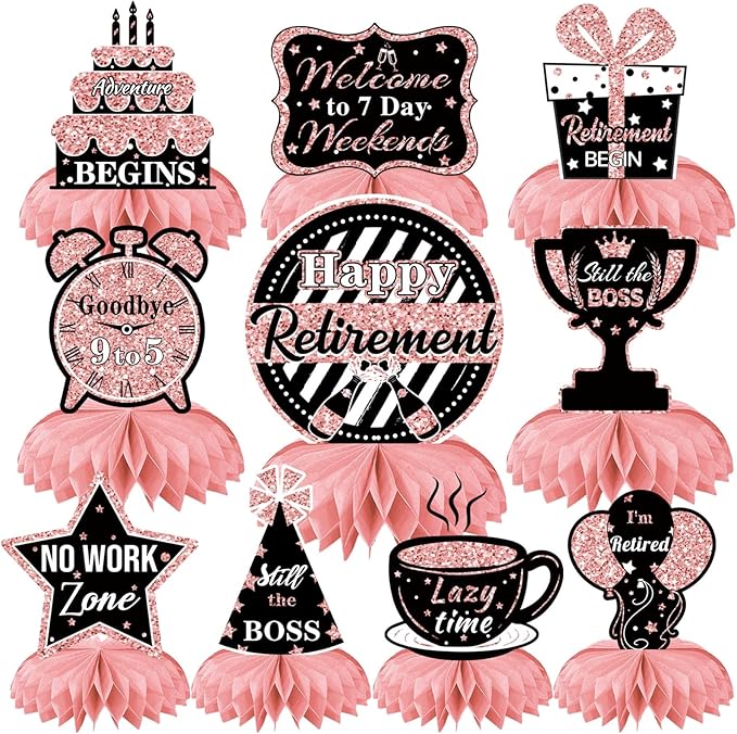 10 Pcs Retirement Party Decorations, Retirement Table Decorations for