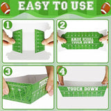 100 PCS Football Party Supplies Football Paper Food Tray Large