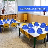 Sumind 48 Packs Construction Party Hats Kids Plastic Worker Helmet