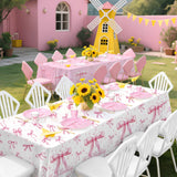 Pink Bow Happy Birthday Decorations Set for 24: Bachelorette Party