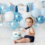 Blue One Tassel High Chair Banner First Birthday Party Decoration