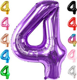 KatchOn, Giant Purple 4 Balloon Number - 40 Inch | Purple Number 4