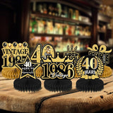 40th Birthday Party Decorations - 9Pcs 40th Birthday Honeycomb