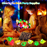 Mikulala 36 Pack Light Up Rings Glow in The Dark Party Supplies, Light