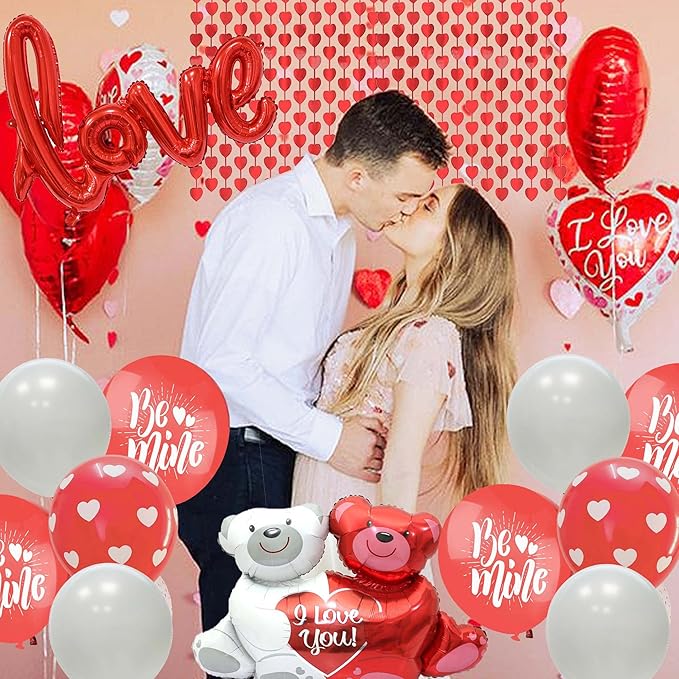 Valentine Day Balloon Decorations Kit Balloons Arch Garland With Red