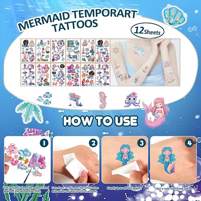Mermaid Party Favors Birthday Party Decorations Supplies Little