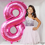 KatchOn, Giant Hot Pink 8 Balloon Number - 40 Inch | Hot Pink 8th