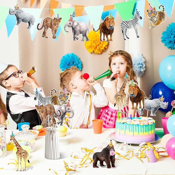 Safari Animals Party Decorations Jungle Animal Centerpiece Sticks