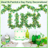 52 Feet St Patrick's Day Tinsel Garland Shamrock Glitter Metallic