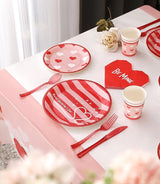 Valentines Day Plates and Napkins Sets Serves 16 Includes Paper Cups