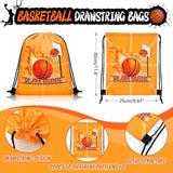 110 Pcs Basketball Party Favors Drawstring Backpack with Keychains