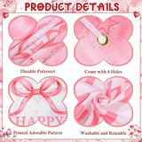 Pink Rose Gold Birthday Decorations for Girls Women Pink Bow Happy
