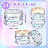MTLEE 24 Pcs Mermaid Baby Shower Party Favors Candles Lavender