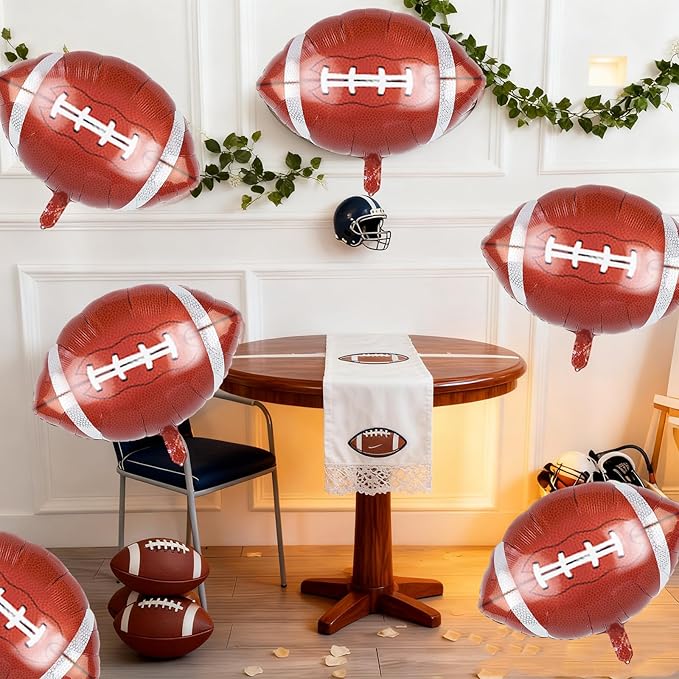 Biapian 26 Inch Football Balloons Set, Football Party Decorations, 6
