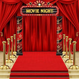 3 Pcs Movie Night Porch Sign Banner Movie Theme Party Decorations