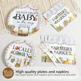96Pcs Locally Grown Baby Shower Decorations Farmers Market Party