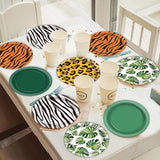 60Pcs Jungle Safari Party Paper Plates for Wild Animal Party