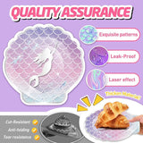 146Pcs Shell Plates and Napkins Iridescent Mermaid Party Supplies