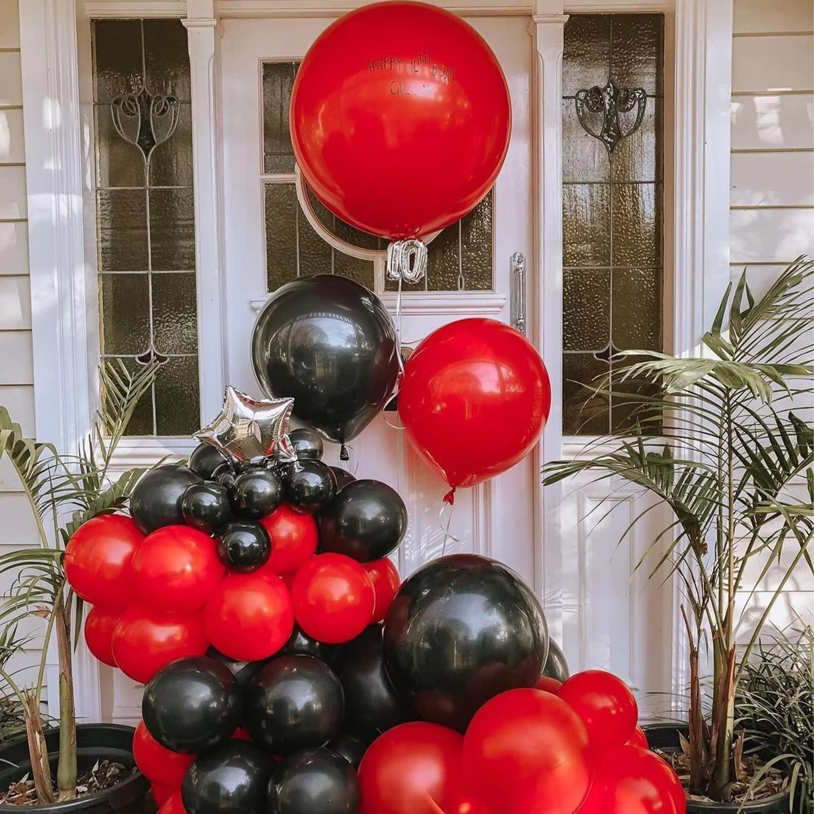 Red and Black Balloon Arch Kit, Black and Red Balloon Garland Kit, Red