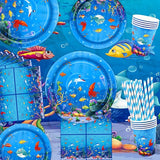 246 Pack Under the Sea Party Supplies Ocean Sea Party Tableware Set