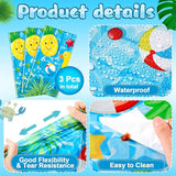 Thyle 3 Pcs Pool Party Tablecloth Plastic Summer Beach Table Cover 54