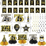 75th Birthday Decorations for Men Women 21pcs the Year 1951 Banner