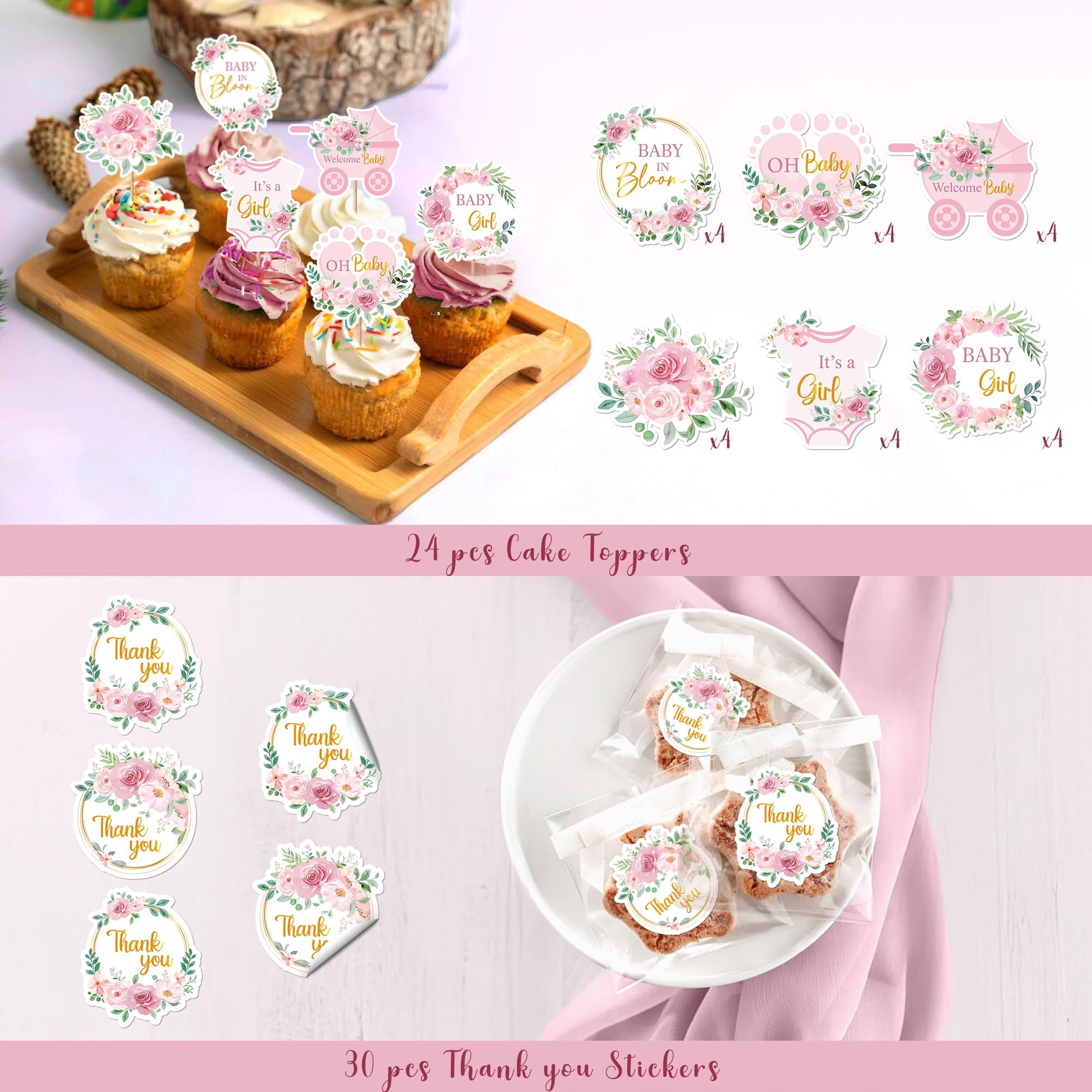 Kriyokiaa Baby in Bloom Baby Shower Decorations for Girl Balloon Arch