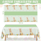 QZYL 3 Pack Easter Tablecloths, 54" x 108" Disposable Easter