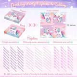 171Pcs Unicorn Birthday Party Decorations with Unicorn Rainbow