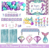 Mermaid Birthday Decorations Mermaid Party Decorations Purple Teal