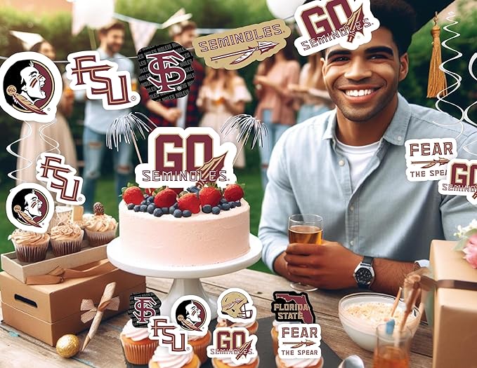 FSU Party Supplies for Football, Birthday Gift, Graduation Party
