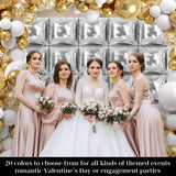 Silver Square Balloon Wall Square Foil Balloons Wall Backdrop 25 Pcs