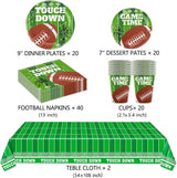 Football Party Supplies Decorations Set for 20 People Includes 20