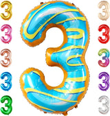 KatchOn, Huge Donut Number 3 Balloon - 40 Inch | Number 3 Donut